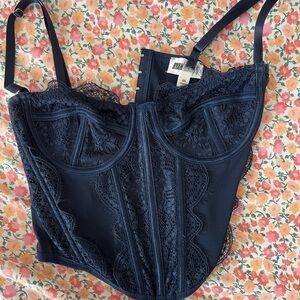 Blue urban outfitters going out corset top